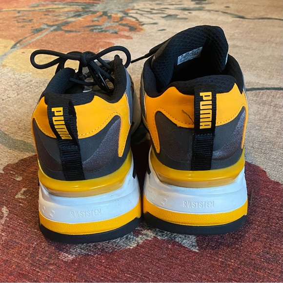 PUMA Men’s size 14 RS-Fast Trainers Sneakers - Yellow/Gray/Black LIKE NEW - Picture 6 of 8